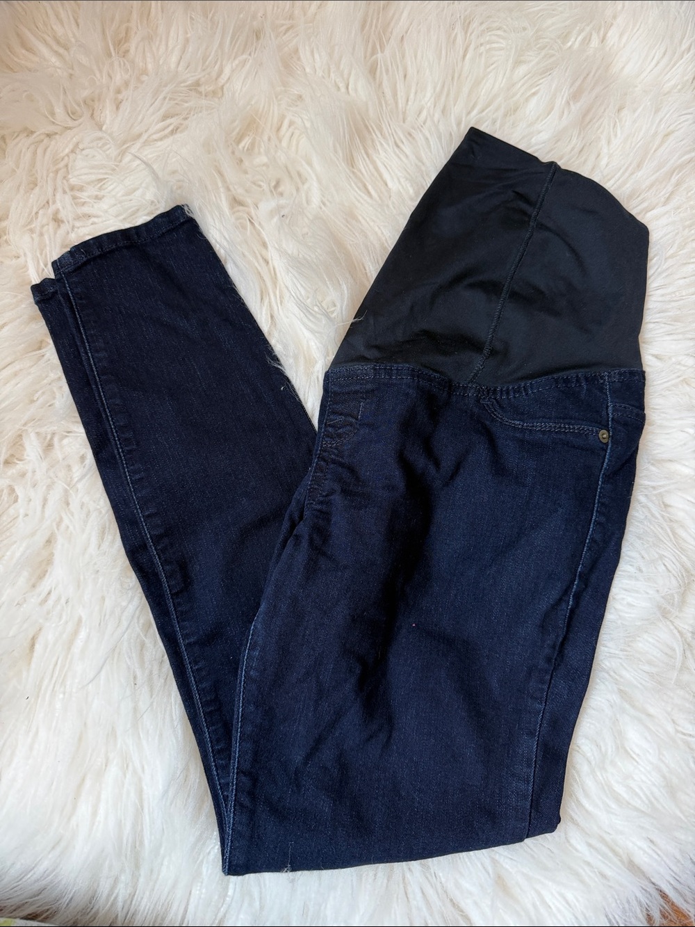 Isabel Maternity by Ingrid & Isabel Dark Blue Jeggings with Black Panel